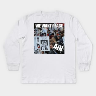 We Want Peace Adventures in Noise Single Artwork Kids Long Sleeve T-Shirt